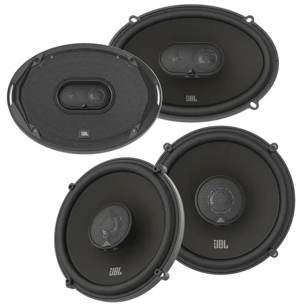 JBL 62F 6.5" Stadium Series 2-way 3-ohm + 6x9" 3-Way 3-Ohm Coaxial Speakers