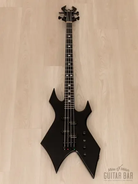 Бас-гитара B.C. Rich Warlock Bass JM165 PP Black w/gigbag Korea 2000s