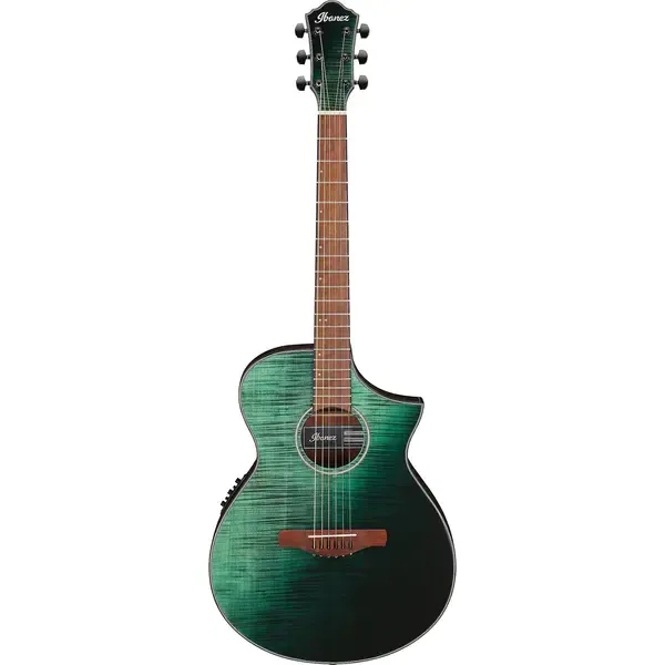 Электроакустическая гитара Ibanez AEWC32FM Thinline Dark Green Sunset Fade