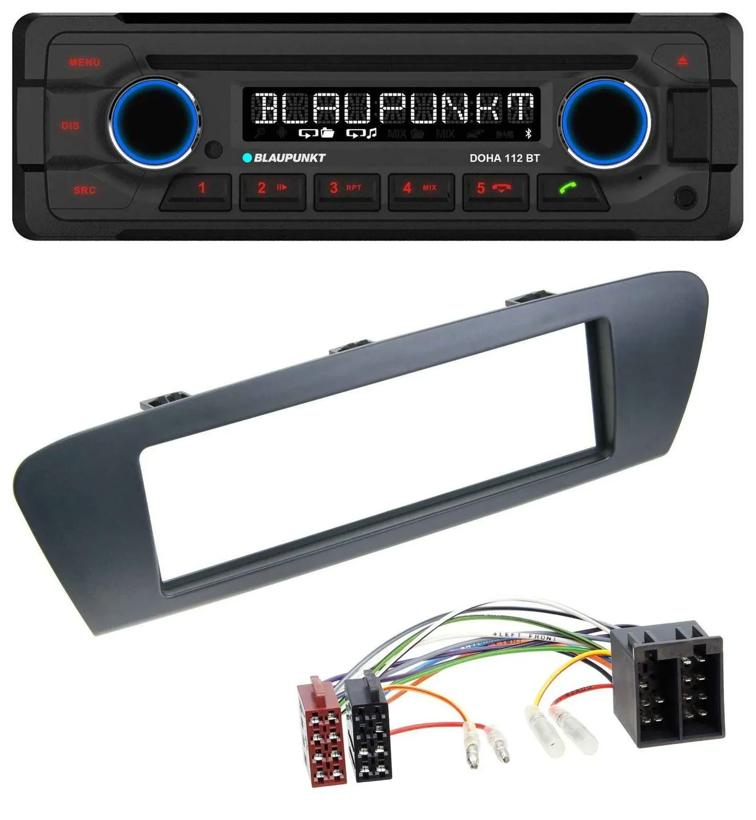 Автомагнитола для Renault Scenic Blaupunkt CD/MP3, Bluetooth, USB, серый