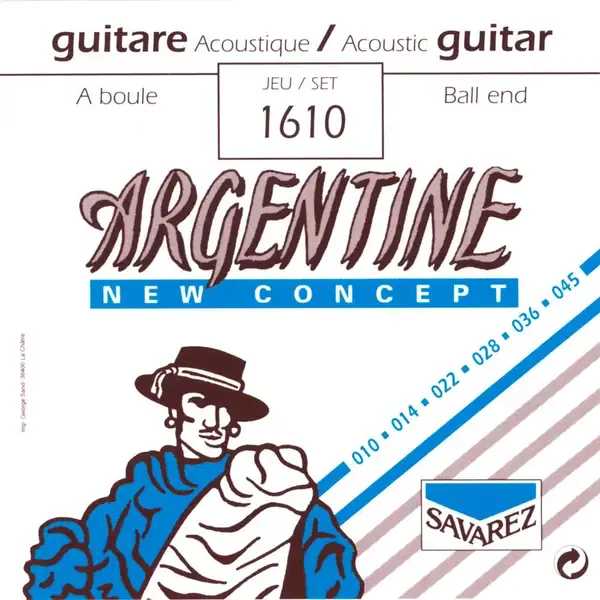 Струны для акустической гитары Savarez Argentine 1610 10-45