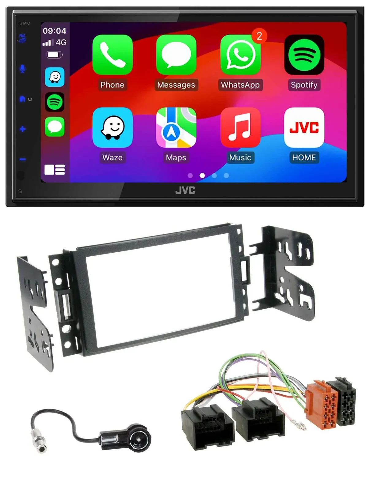 Автомагнитола JVC 2DIN Bluetooth MP3 DAB USB для Chevrolet Corvette, Uplander (2005–2013)