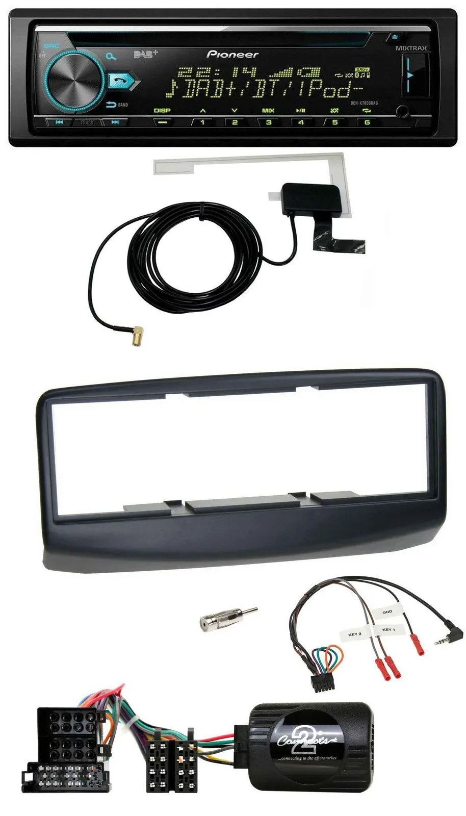 Pioneer MP3 Lenkrad CD USB DAB Autoradio für Fiat Multipla 2006-2010