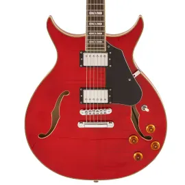 Электрогитара Washburn SH35 полуакустическая, палисандровая накладка, прозрачный красный