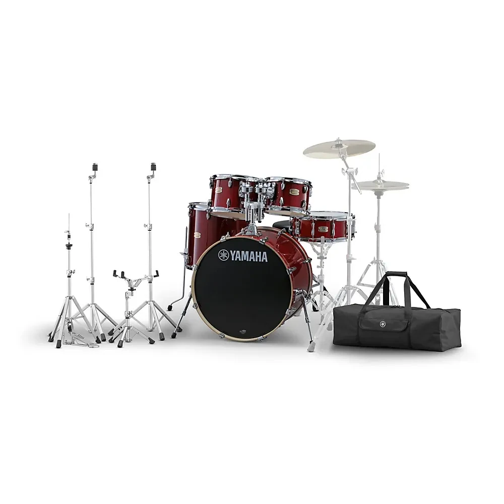 Yamaha Stage Custom Birch 5-Piece Shell Pack w/Lightweight HW Pack Cranberry Red