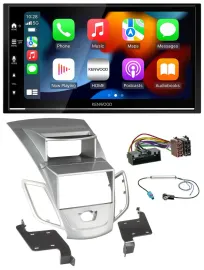 Kenwood DAB USB Bluetooth 2DIN MP3 Autoradio für Ford Fiesta 2010-17 Display sil