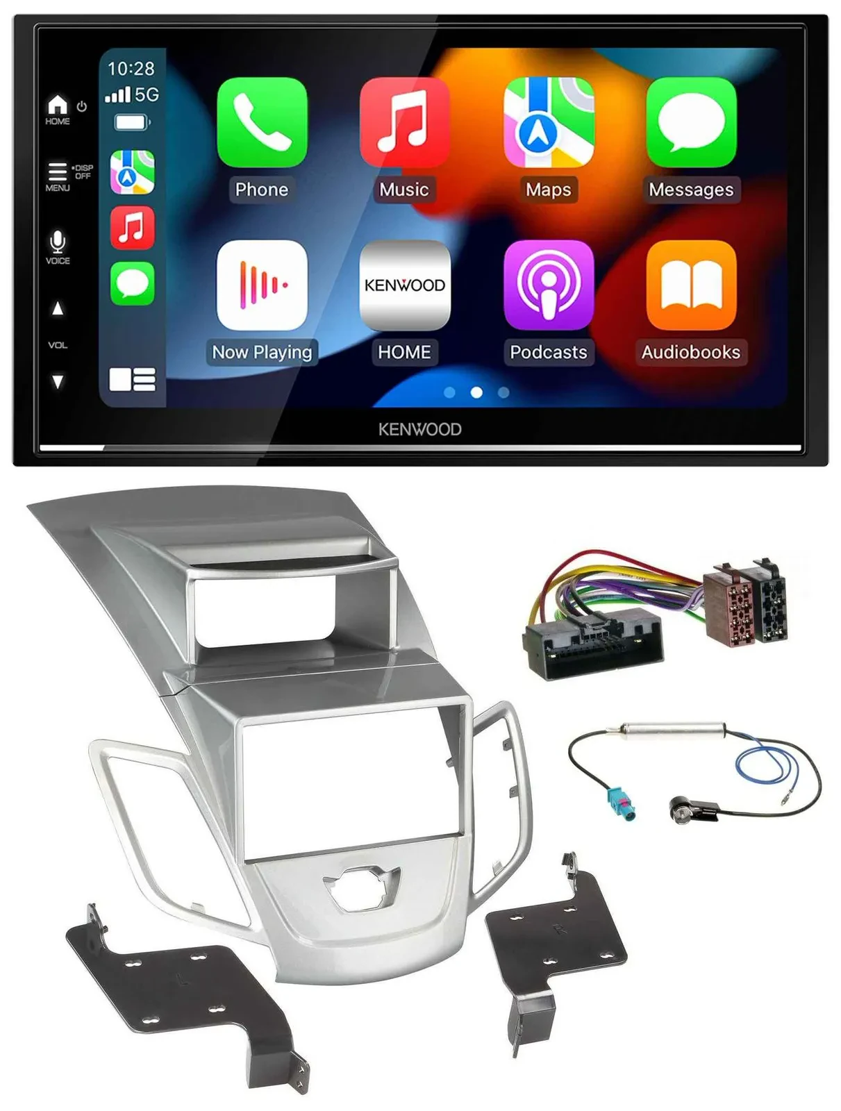 Kenwood DAB USB Bluetooth 2DIN MP3 Autoradio für Ford Fiesta 2010-17 Display sil
