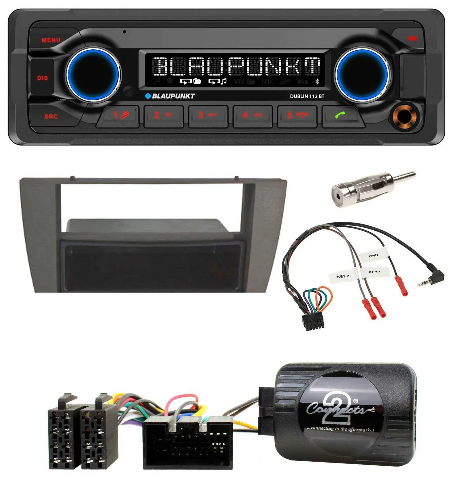 Blaupunkt MP3 Bluetooth USB Lenkrad Autoradio für Jaguar X-Type S-Type 2003-2008