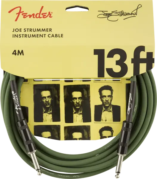 Инструментальный кабель Fender Joe Strummer 13' Straight/Straight 13' Drab Green