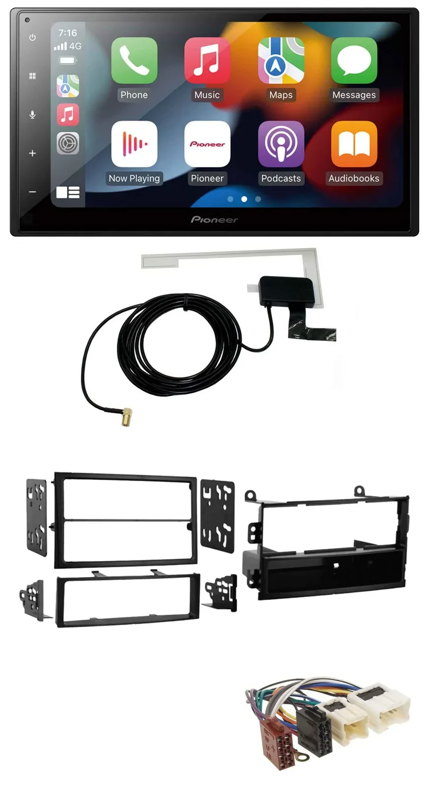 Автомагнитола для Nissan 350Z Roadster 2002–2005 Pioneer 2DIN, MP3, USB, Bluetooth, DAB