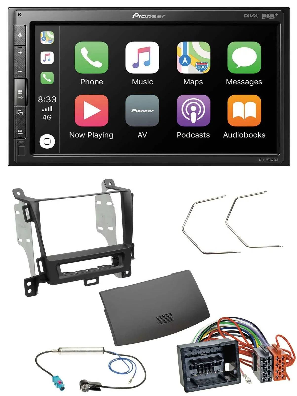 Pioneer USB MP3 DAB 2DIN Bluetooth Autoradio für Opel Zafira ab 12 jet black