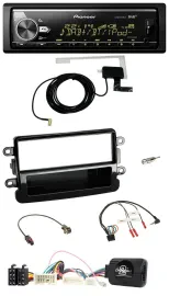 Автомагнитола Pioneer Bluetooth DAB USB для Dacia (с 2012), совместима с кнопками на руле, черный глянец