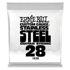 Струна для электрогитары Ernie Ball P01928 Stainless Steel, сталь, калибр 28