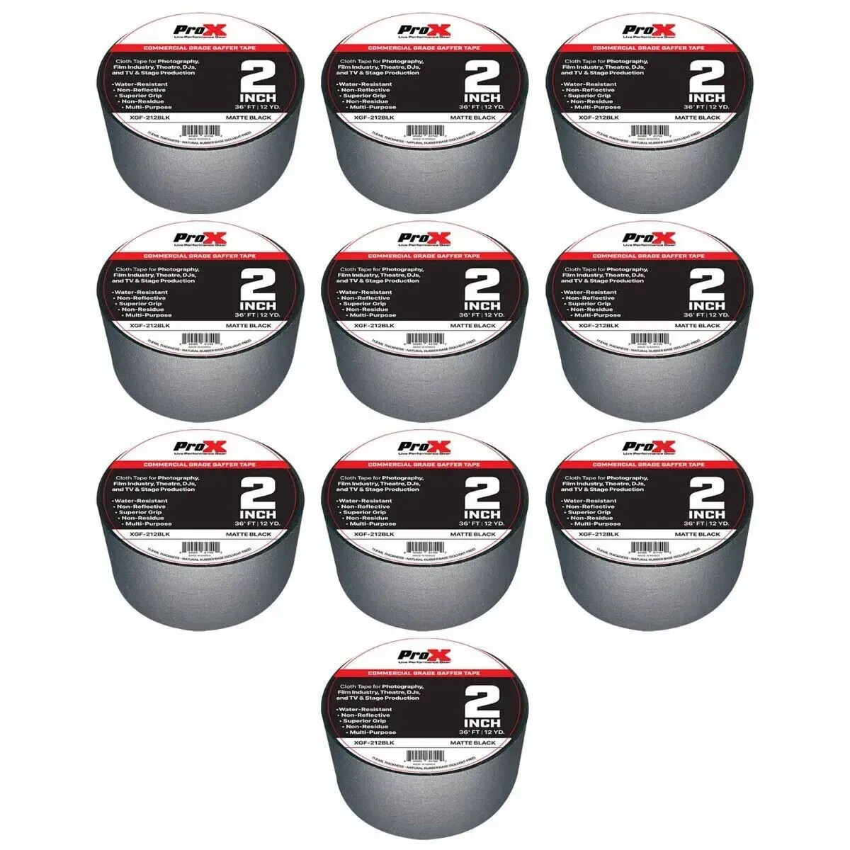 Лента для крепления кабеля ProX XGF-212BLK Black 11 м (10 штук)