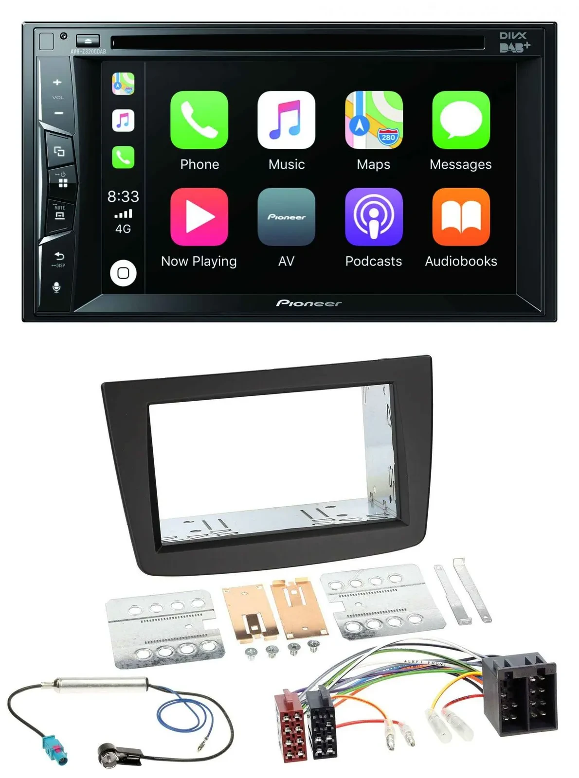 Pioneer MP3 USB DVD Bluetooth DAB 2DIN Autoradio für Alfa Romeo Mito 08-14 955 I