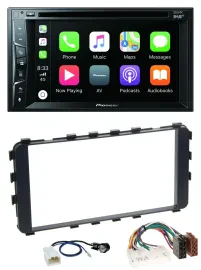 Автомагнитола для Toyota Yaris 2006–2011 Pioneer 2DIN, MP3/USB/DVD, Bluetooth, DAB