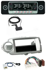 Dietz DAB Bluetooth USB MP3 Autoradio für Toyota Yaris (11-14) - silber
