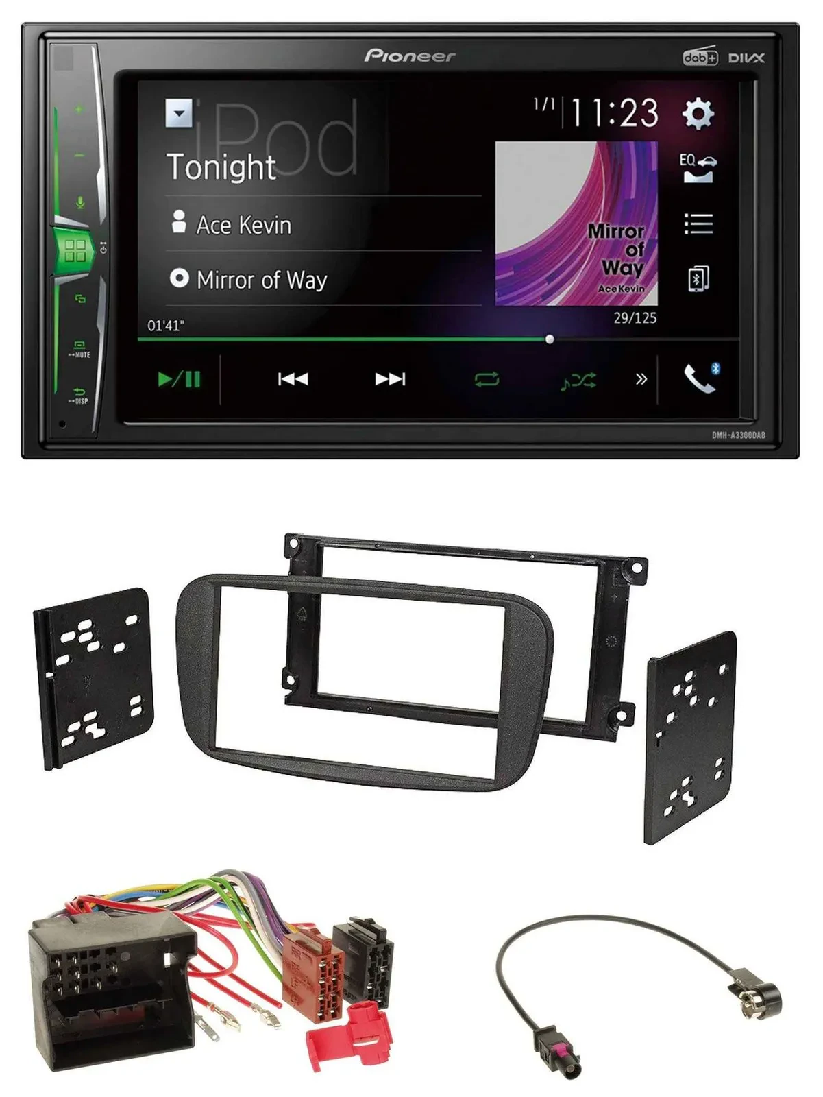 Pioneer 2DIN MP3 DAB USB Bluetooth Autoradio für Ford S-Max ab 2007 Mondeo schwa