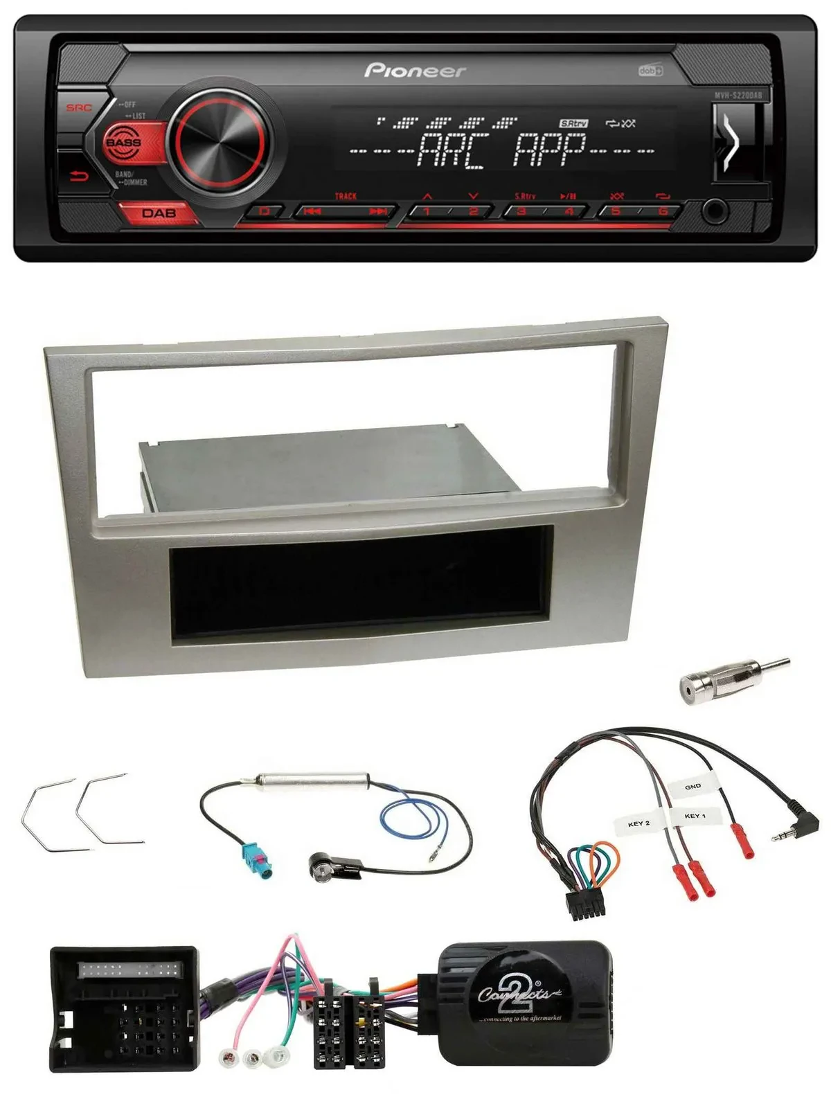 Pioneer DAB 1DIN MP3 Lenkrad USB Autoradio für Opel Zafira B Astra H Corsa D sat