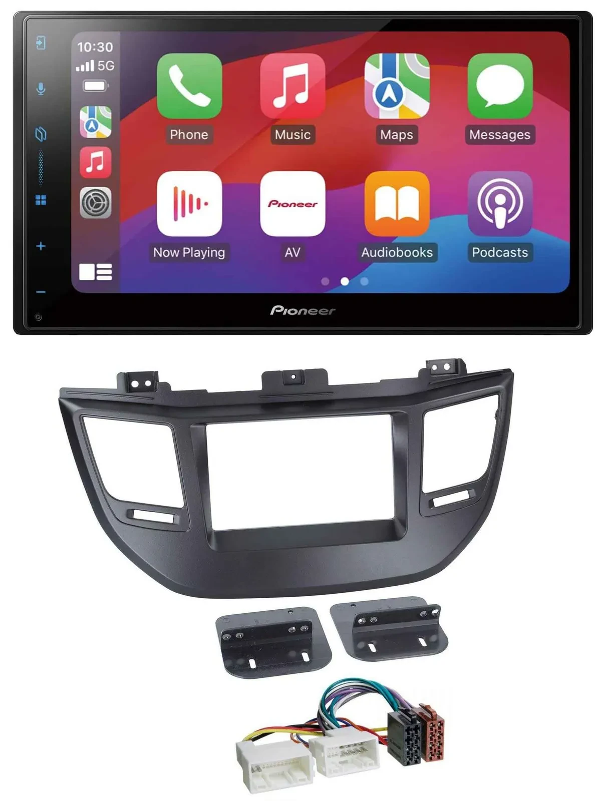 Автомагнитола для Hyundai Tucson (с 2015) Pioneer 2DIN DAB USB MP3 Bluetooth черная