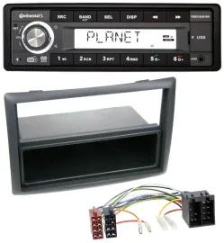 Continental USB 1DIN AUX DAB MP3 Autoradio für Renault Megane Scenic ab 07 schwa