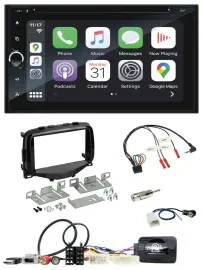 Blaupunkt DAB USB Bluetooth Lenkrad 2DIN TMC Navigation für Toyota Aygo 2014-202
