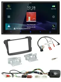 JVC USB Bluetooth 2DIN DAB Lenkrad Autoradio für Hyundai i40 11-19 AUX USB schwa