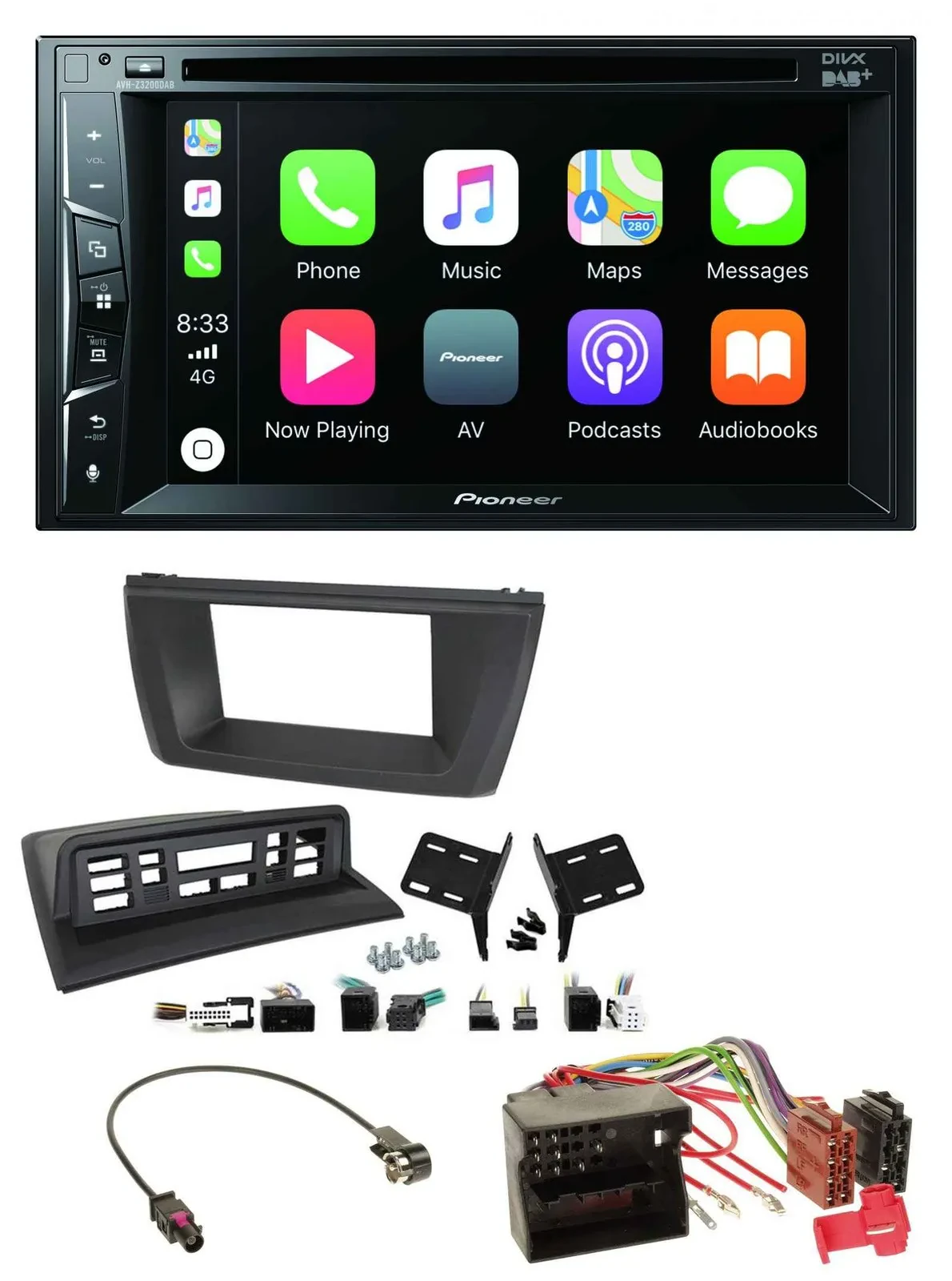 Автомагнитола Pioneer 2DIN, MP3/USB/DVD, Bluetooth, DAB, для BMW X3 E83 (2004–2010)