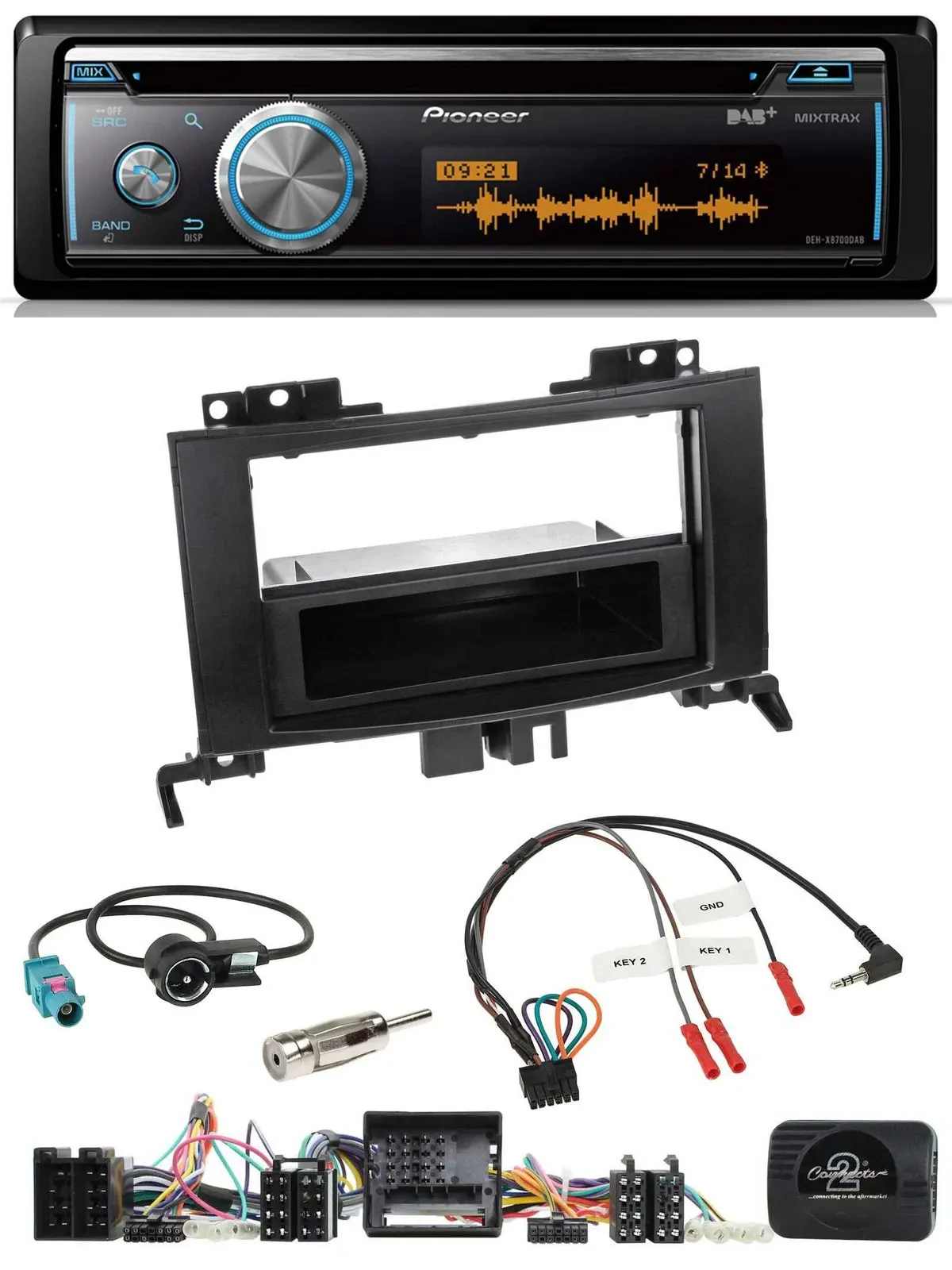 Pioneer Lenkrad DAB USB CD Bluetooth Autoradio für Mercedes Sprinter W906 06-18