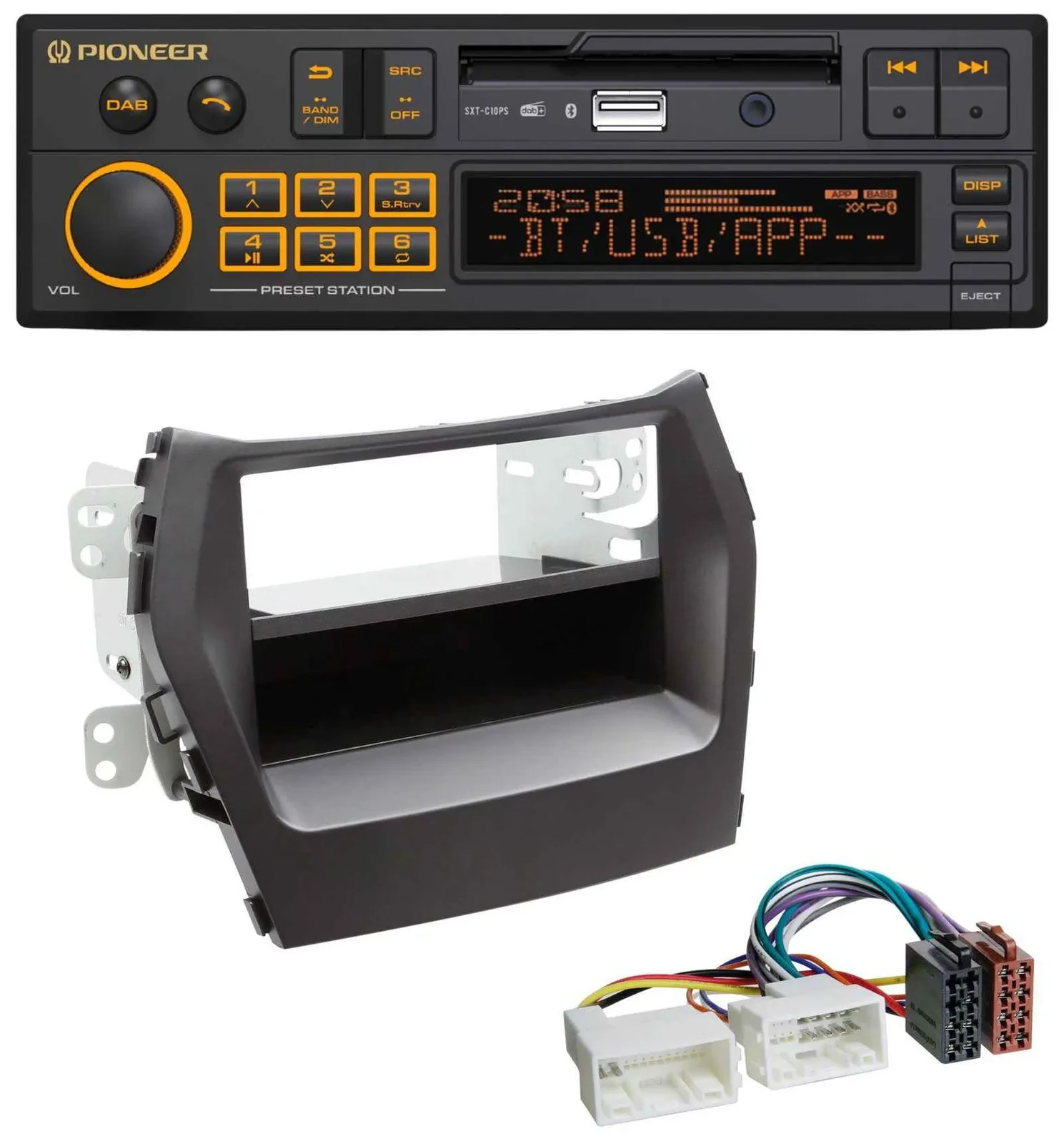 Автомагнитола для Hyundai Santa Fe (с 2012) Pioneer DAB MP3 USB Bluetooth