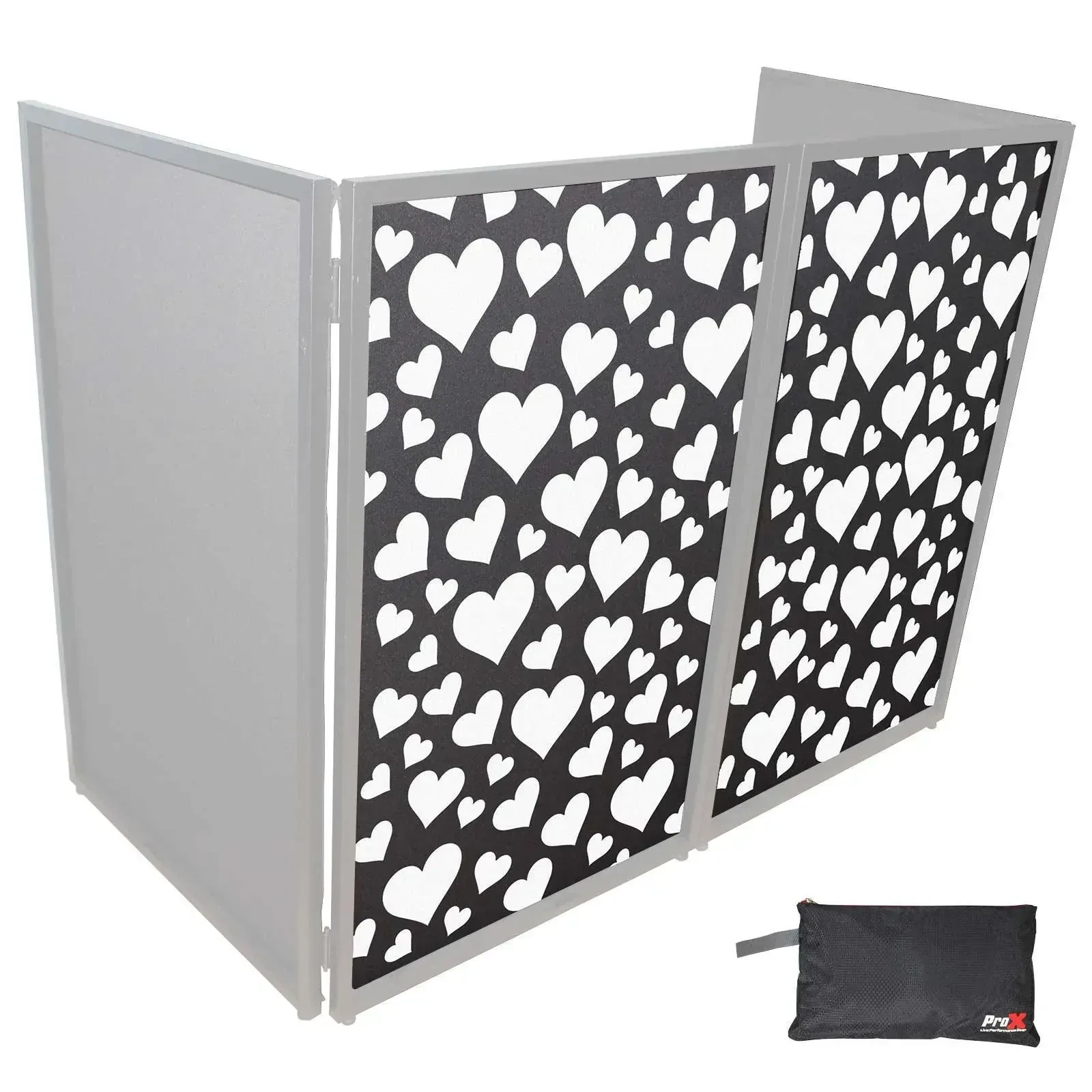 Чехлы для DJ-фасада ProX XF-SPHEARTSX2 Hearts Pattern White on Black (набор, пара)