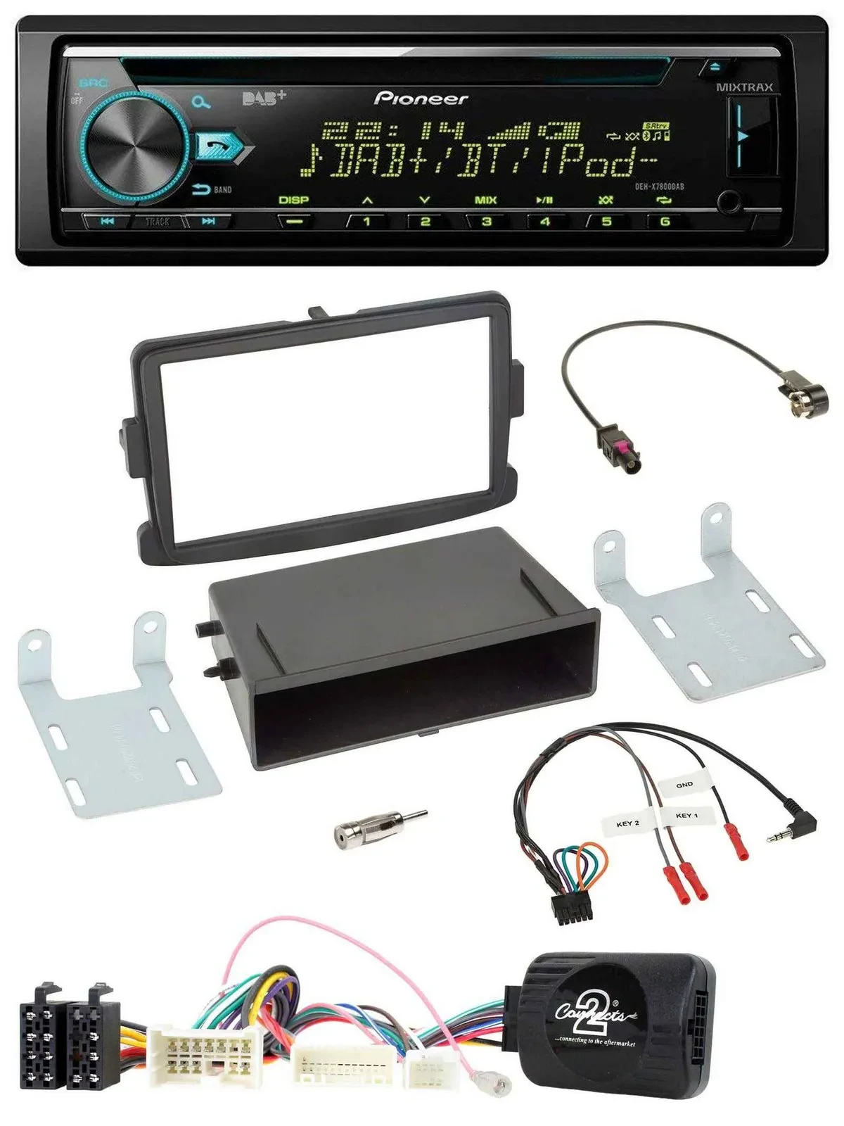 Pioneer DAB Lenkrad CD USB Bluetooth Autoradio für Dacia Dokker Duster Lodgy ab