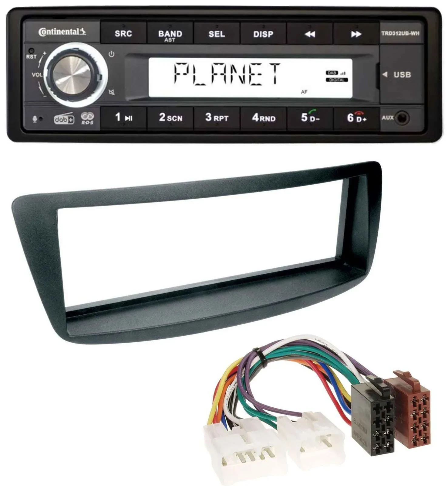Continental USB 1DIN AUX DAB MP3 Autoradio für Toyota Aygo (AB1, 05-14)