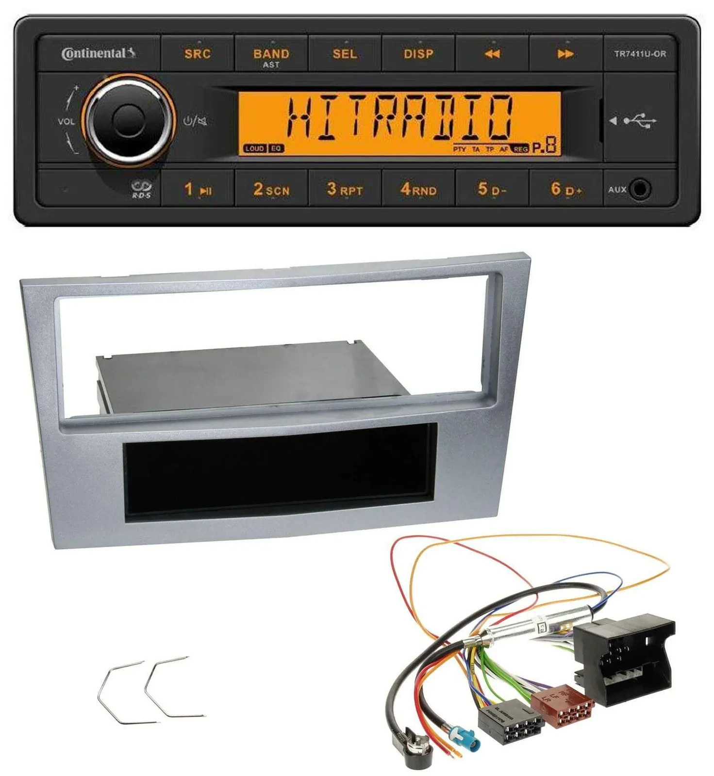 Continental 1DIN USB AUX MP3 Autoradio für Opel Astra H Zafira B Corsa D ab 2005