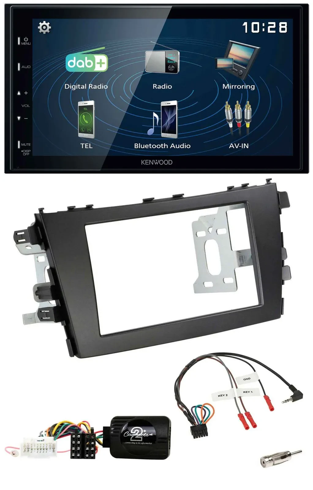 Автомагнитола Kenwood 2-DIN Bluetooth USB DAB для Suzuki Celerio LF (с 2014)