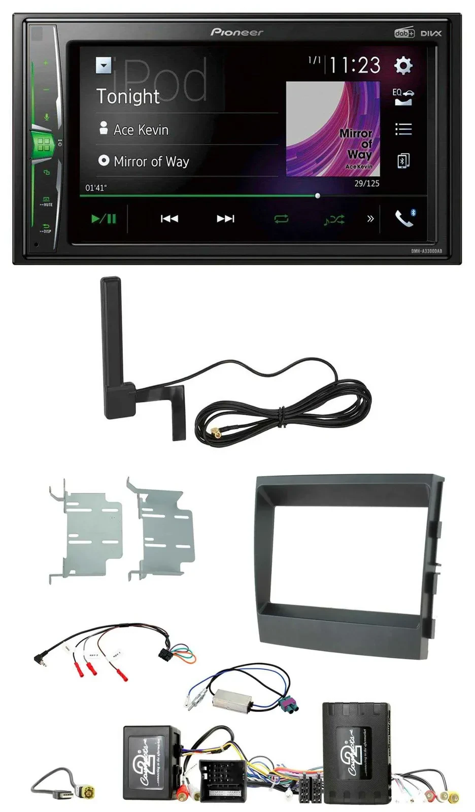 Автомагнитола для Porsche Panamera Pioneer 2DIN, Bluetooth, DAB, MP3