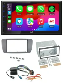 JVC Bluetooth USB MP3 2DIN DAB Autoradio für Seat Ibiza ab 08 conemaragrau