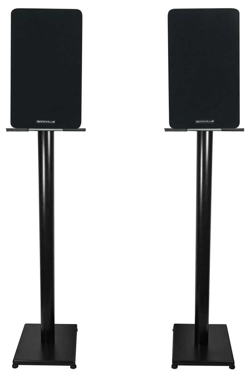 Широкополосная акустическая система Rockville RockShelf 54B Black со стойками (пара)