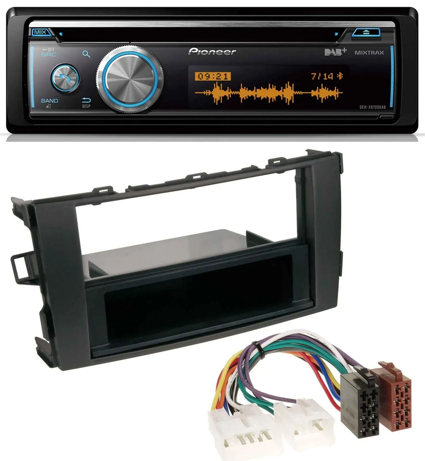 Pioneer MP3 DAB USB CD Bluetooth Autoradio für Toyota Auris (ab 2007)