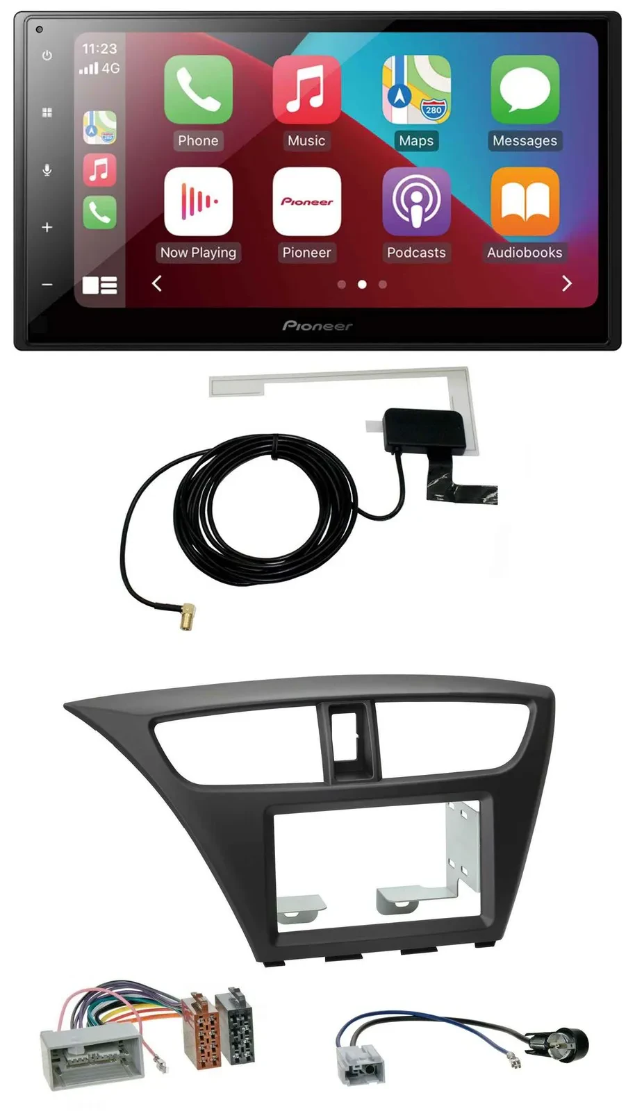 Pioneer USB Bluetooth DAB MP3 2DIN Autoradio für Honda Civic Hatchback ab 12