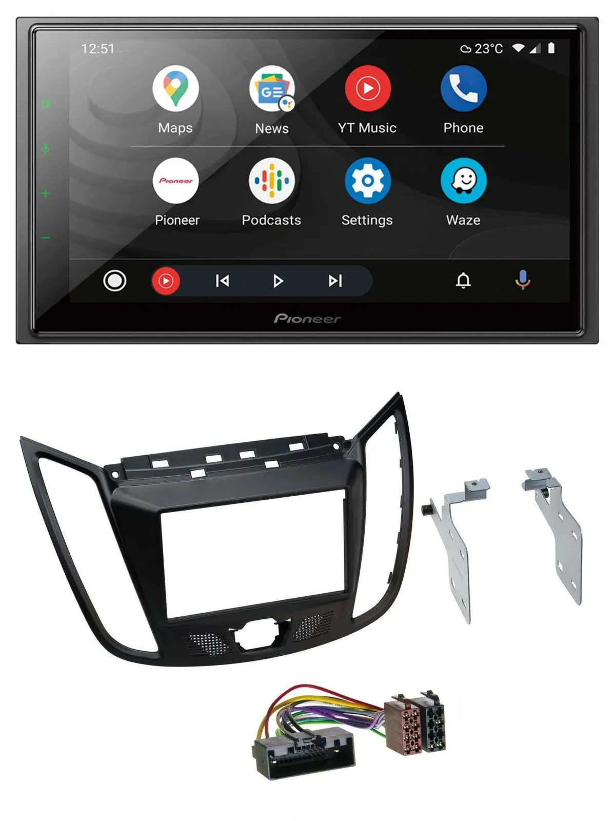 Автомагнитола для Ford Kuga (DM2, с 2013) Pioneer 2-DIN, DAB, Bluetooth, USB, MP3