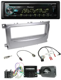 Автомагнитола Pioneer CD USB Bluetooth DAB для Ford S‑Max/Mondeo (CAN‑Bus, с 2007)