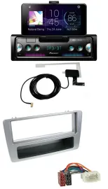 Pioneer DAB Bluetooth MP3 USB Autoradio für Honda Civic 01-03 silber man. Klima.