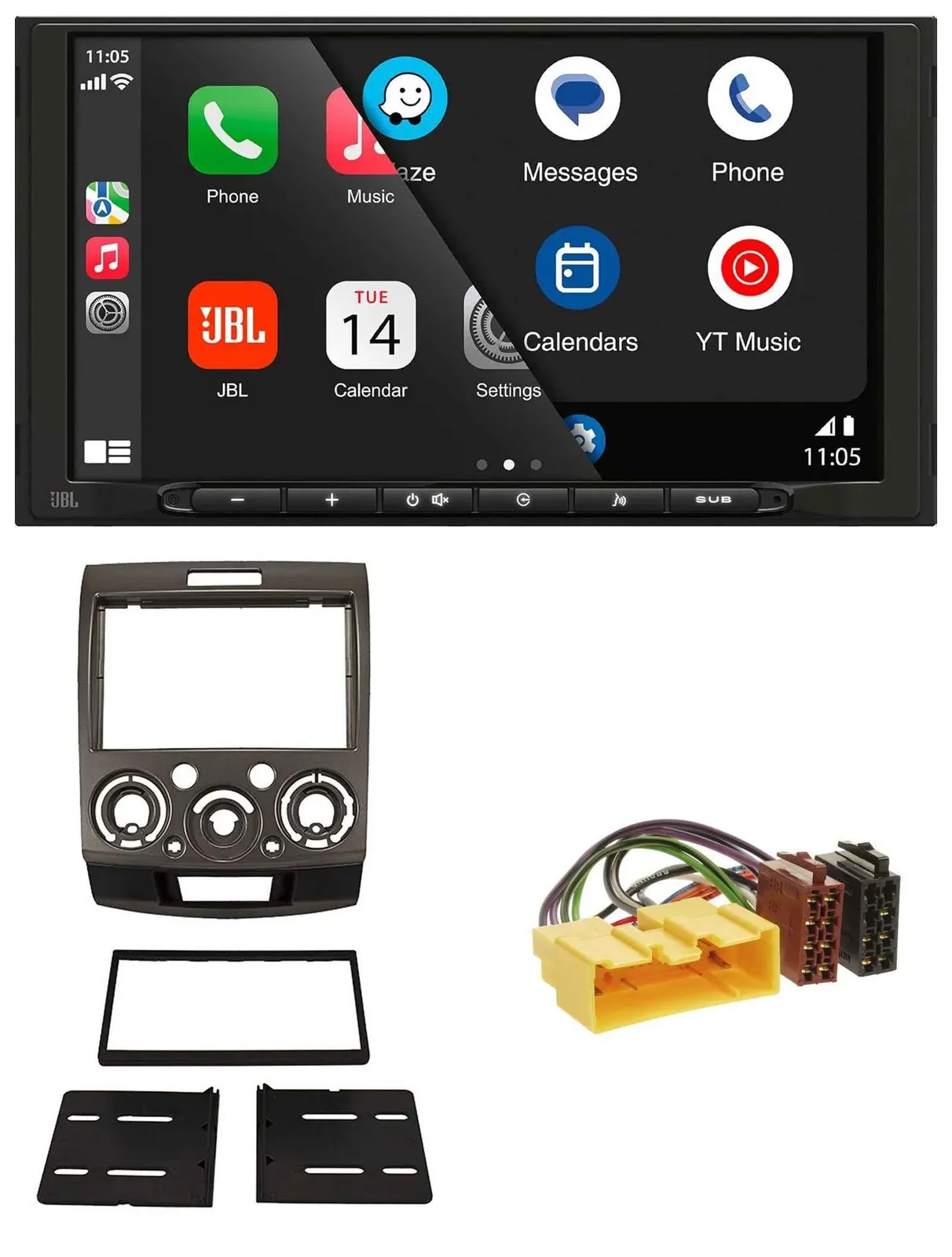 JBL MP3 DAB Bluetooth USB 2DIN Autoradio für Ford Ranger Mazda BT50 ab 06