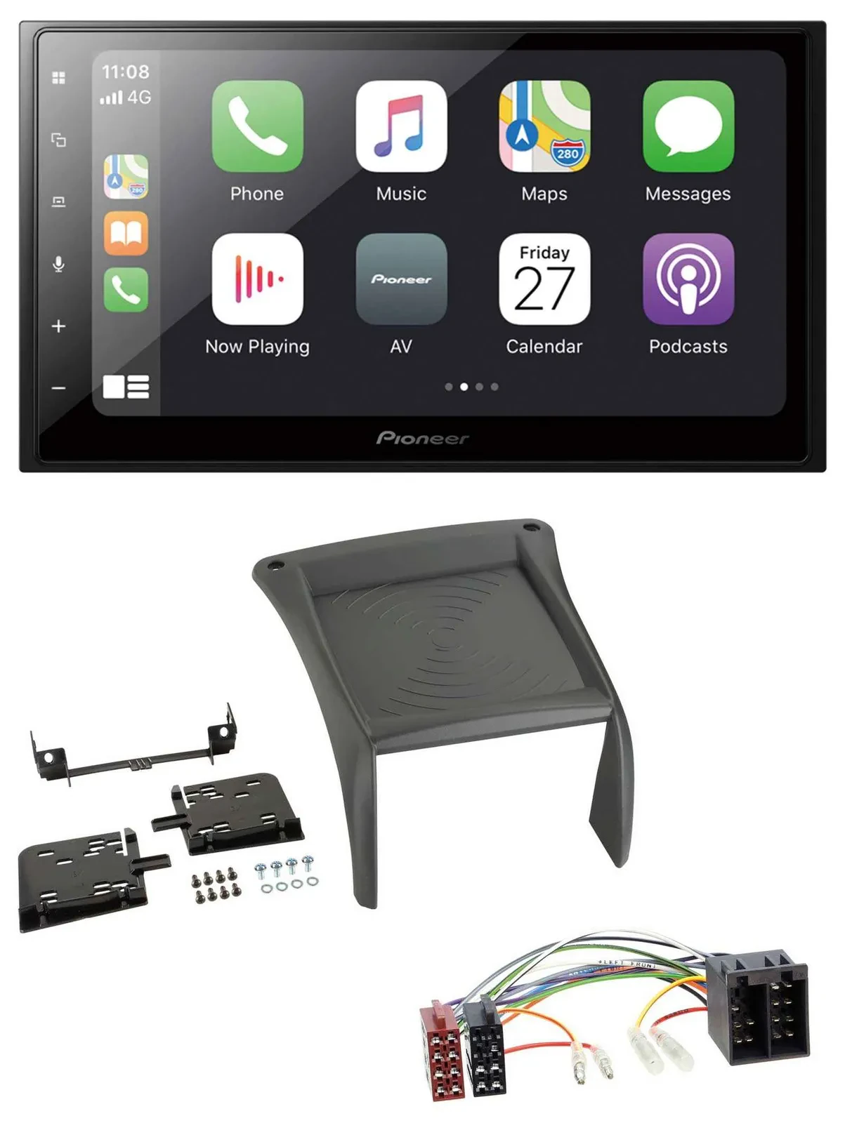 Автомагнитола Pioneer 2DIN, Bluetooth, DAB, USB, MP3 для Fiat Ducato (2002–2006)