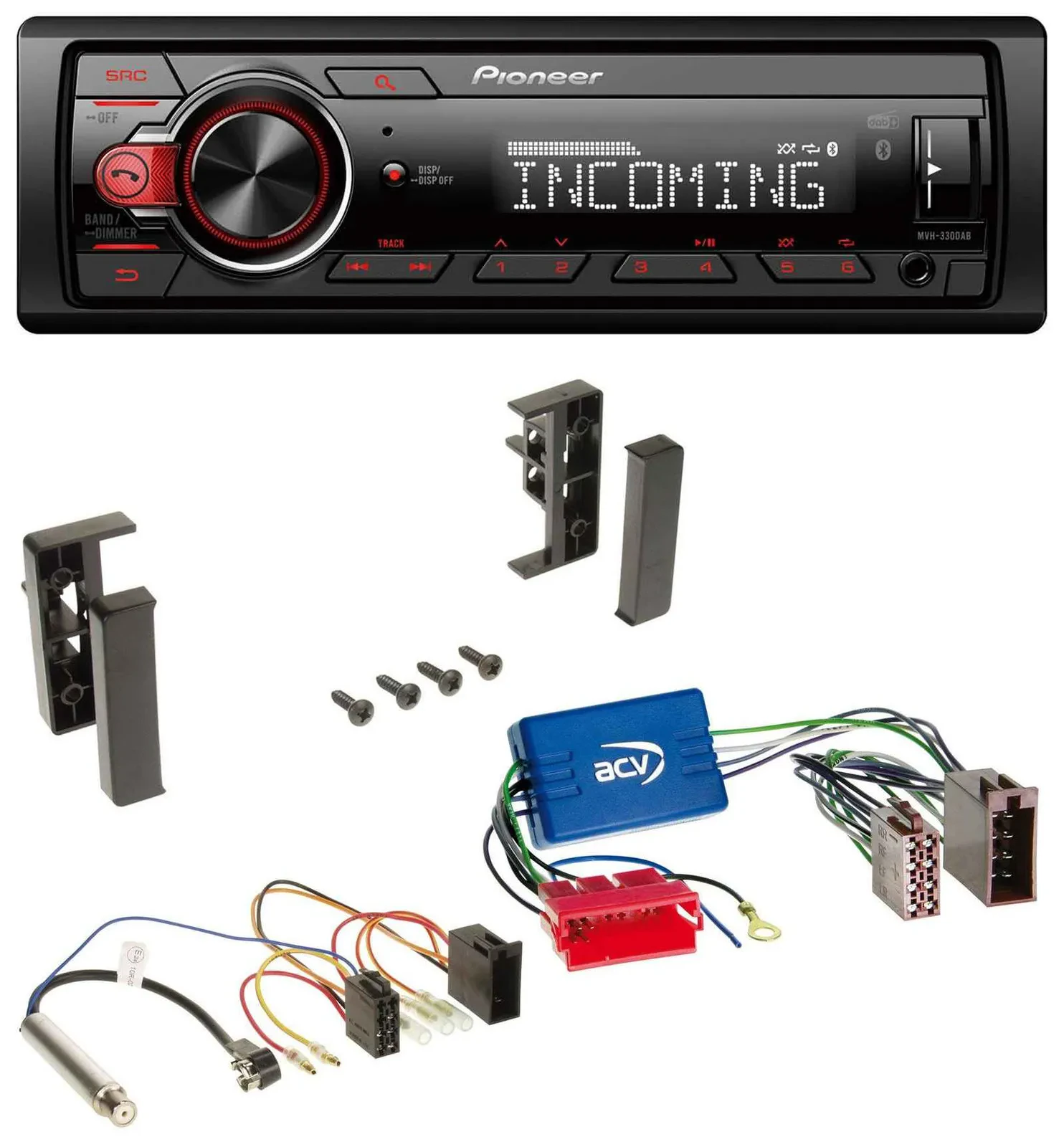 Автомагнитола Pioneer Bluetooth, USB, DAB, MP3 для Audi A2/A3 8L/A4 B5/A6 C5