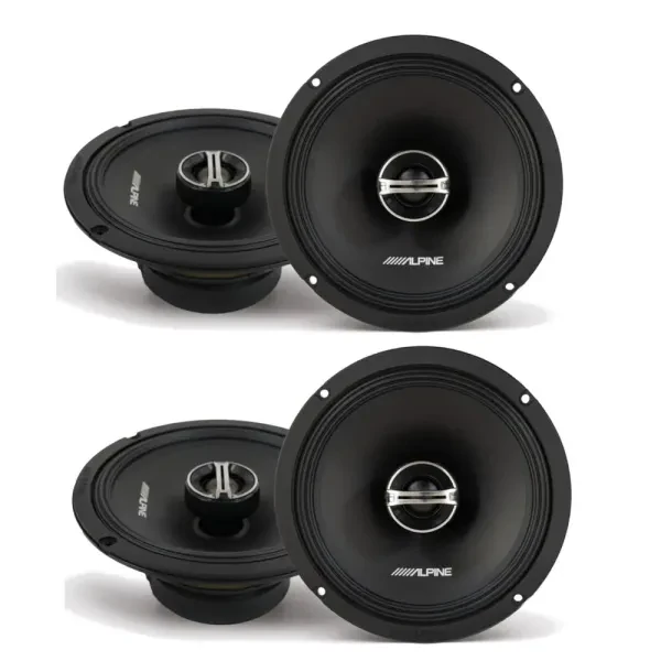 2 Pairs Alpine DM-65-G 6.5" M Series 2-way 4-ohm Coaxial Car Speakers