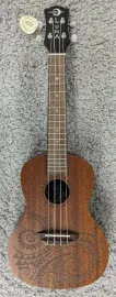 Luna Guitars Luna Model UKE TC MAH Tattoo Mahogany Concert Size Acoustic Ukulele with Gig Bag