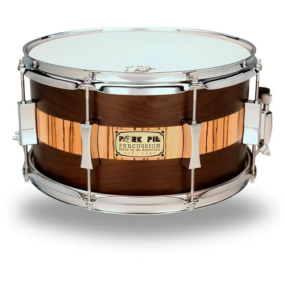 Малый барабан Pork Pie Exotic Rosewood Zebrawood 13x7 Natural