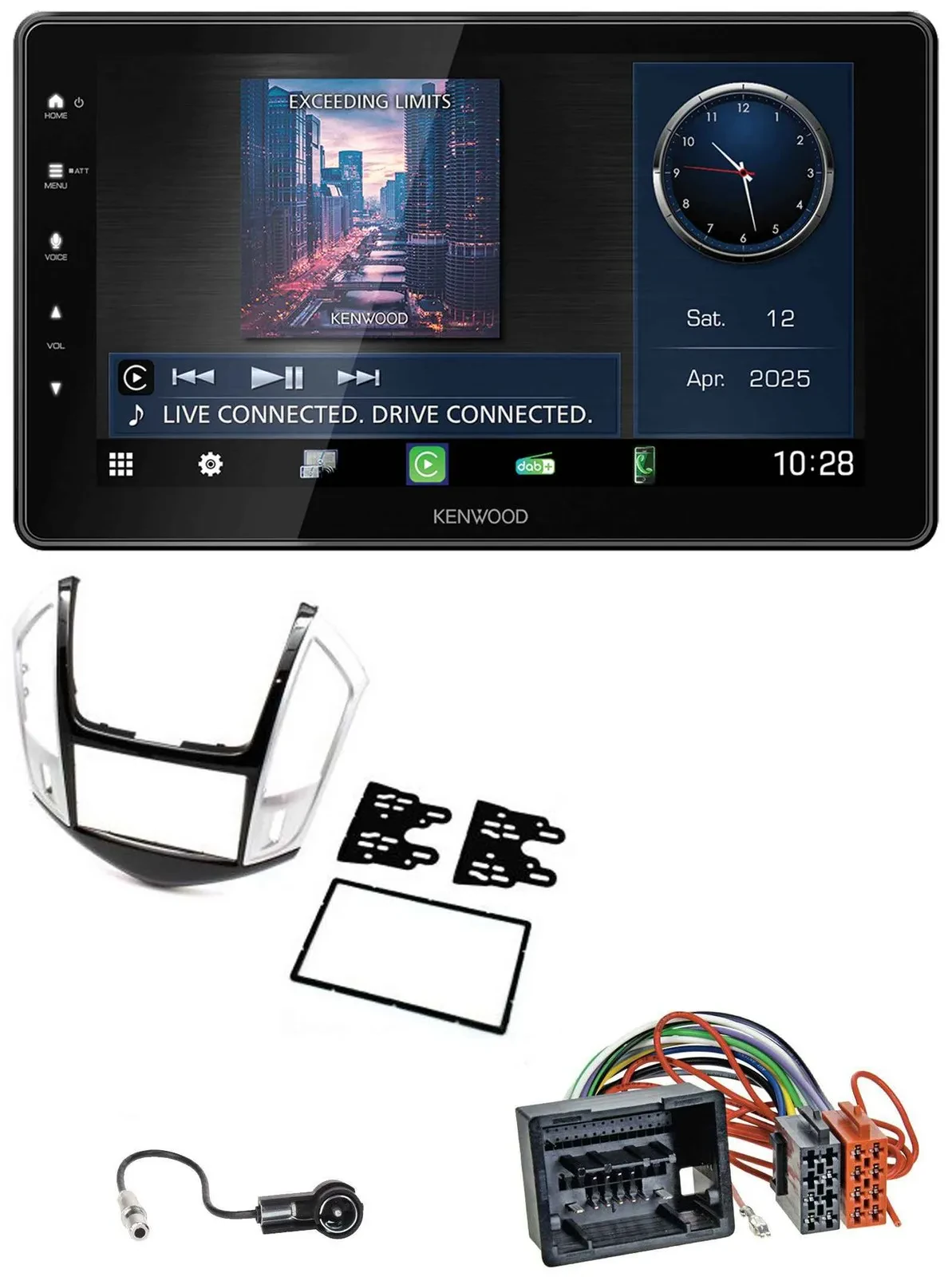 Kenwood MP3 Bluetooth USB DAB Autoradio für Chevrolet Cruze 2011-2016 silber